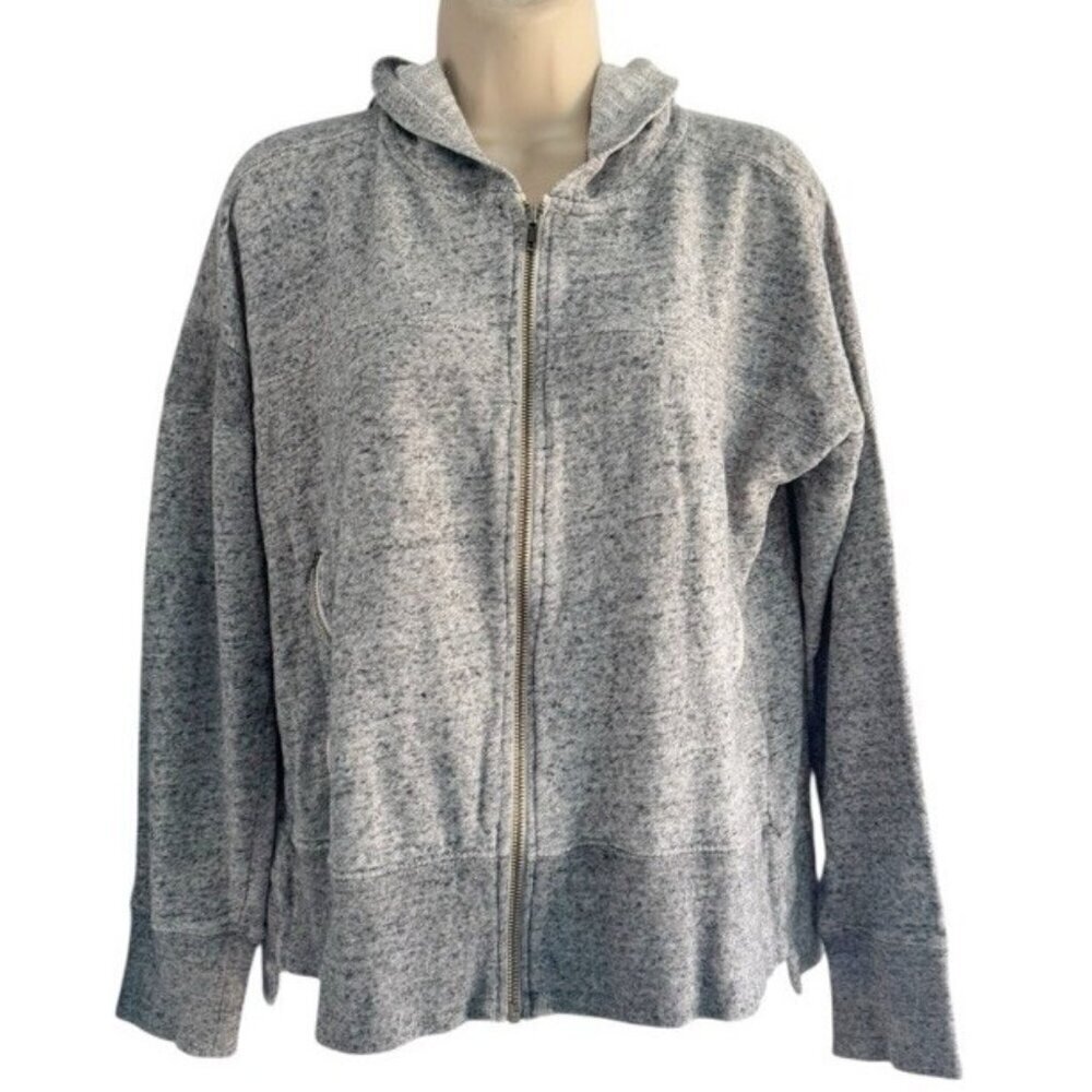 Madewell Women Sz S Sporty Hooded Full Zip Jacket in Gray